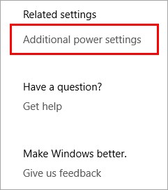 additionla power setting
