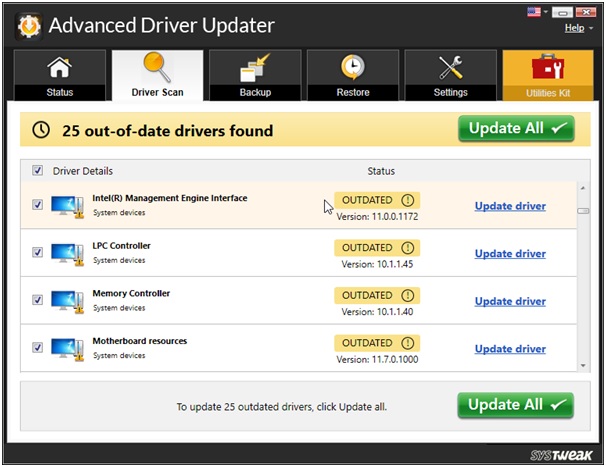 update all outdated driver