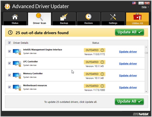 update all outdated driver