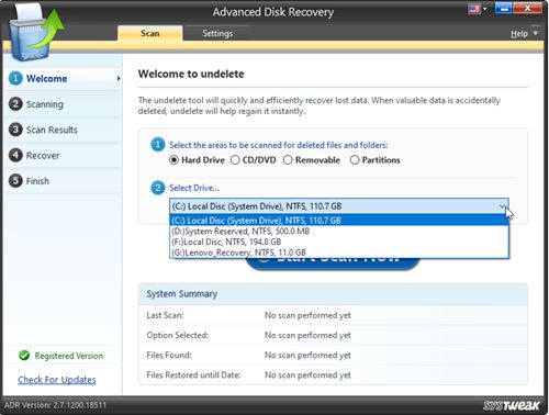 advanced disk recovery