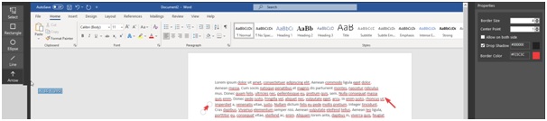 directions using the arrow