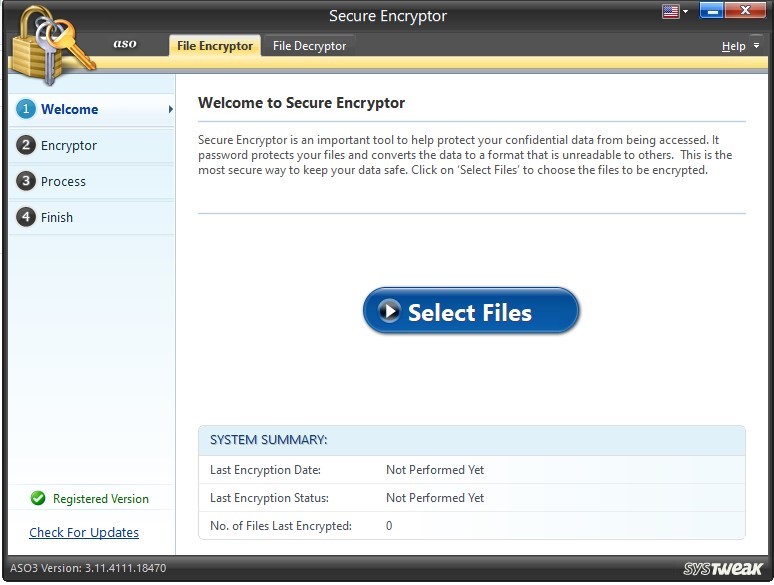 aso encryptor option