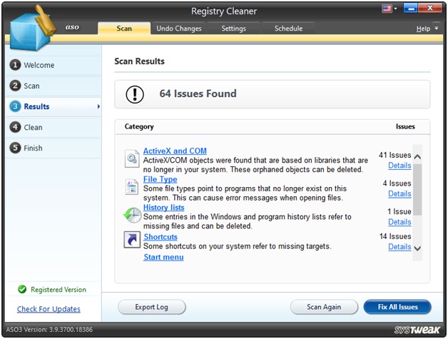 ASO Registy issue found