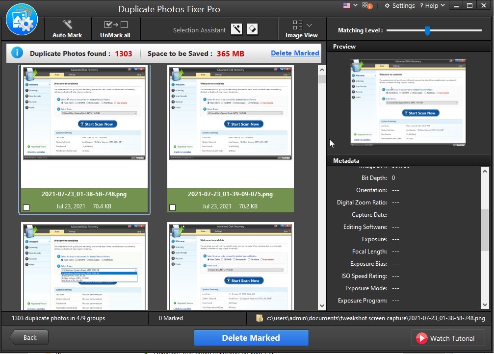 auto mark duplicates
