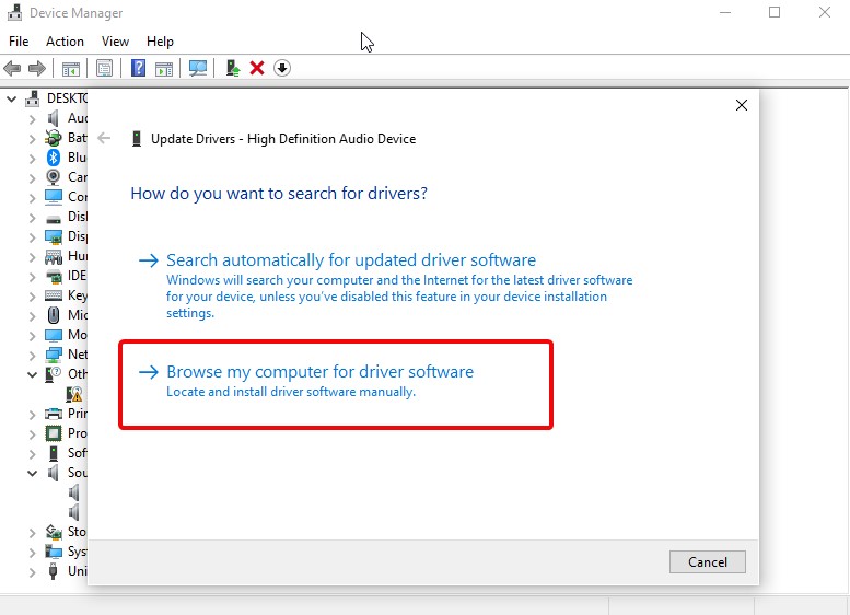 browse computer driver