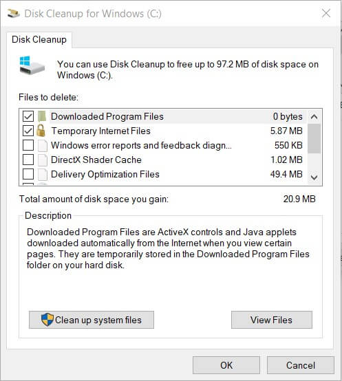 c drive disk cleanup