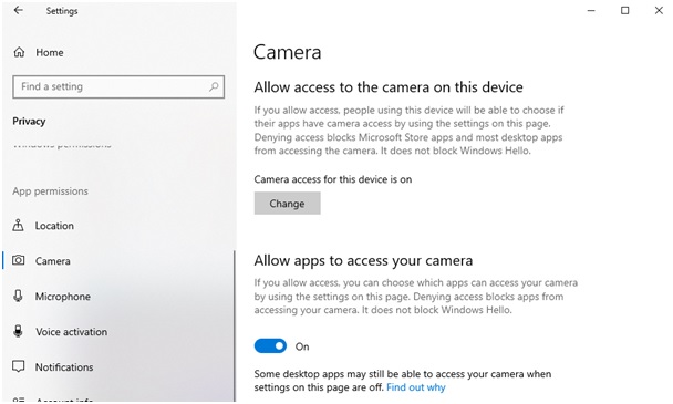 camera driver access