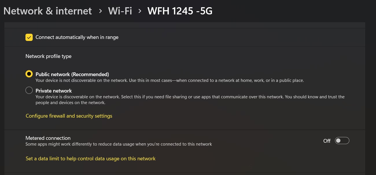 check network and connection