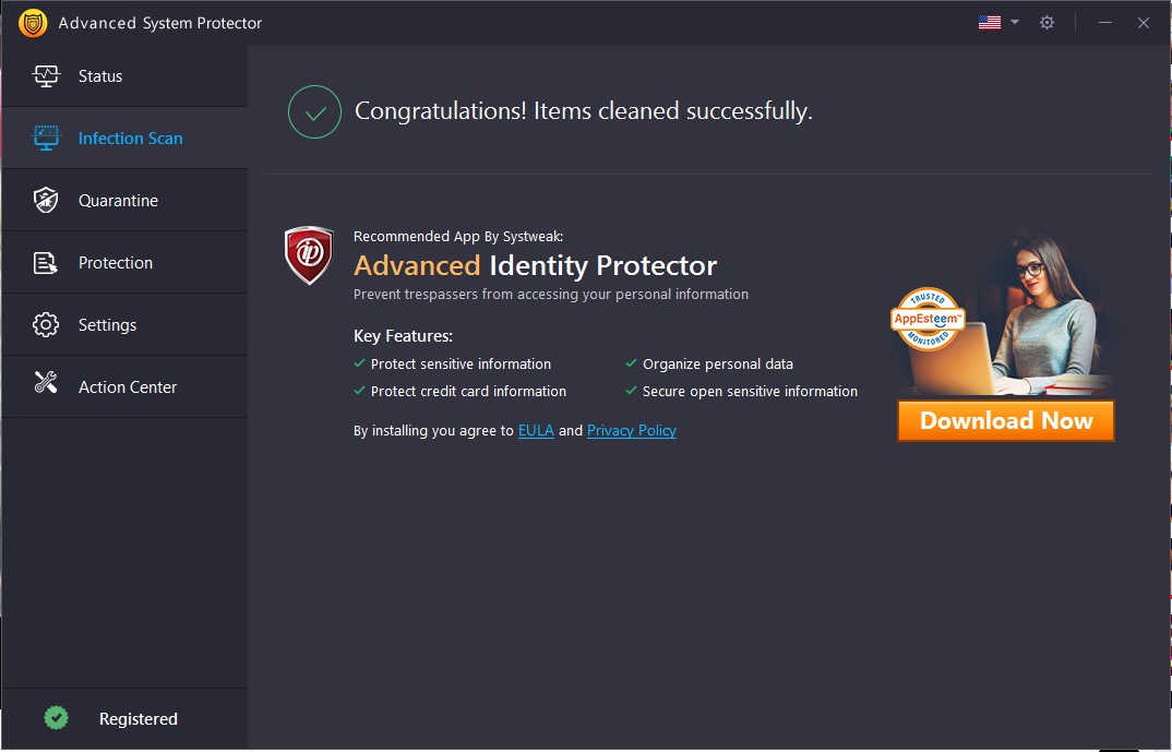 items cleaned successfully