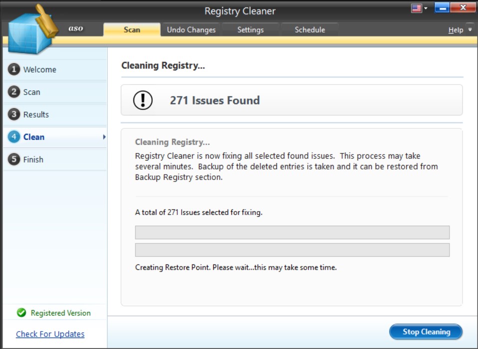 cleaning registy file