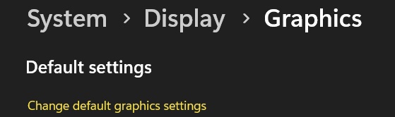 Click on Change default settings Option