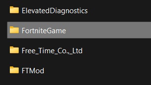 click on folder named FortniteGame