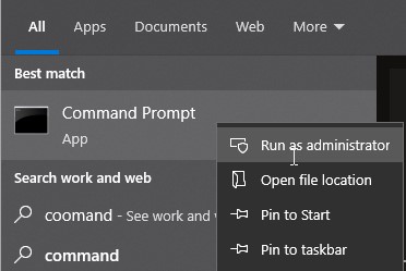 Run as administrator