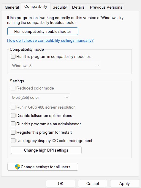 compatibility troubleshoot