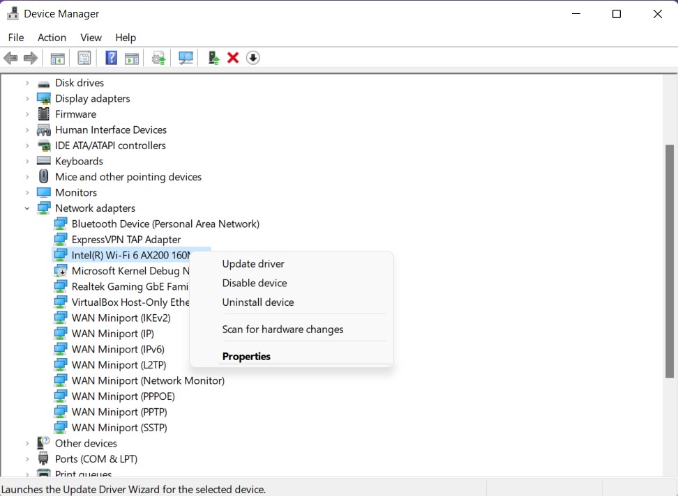 device manager update driver