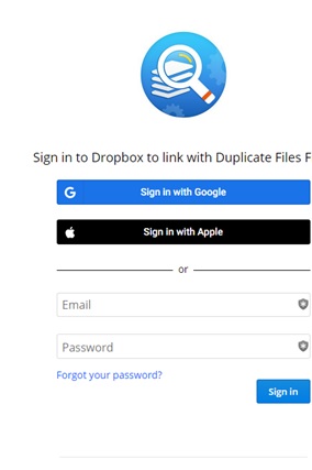 Duplicate Files Fixer sign in
