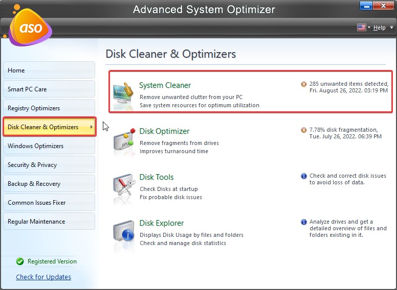 disk cleaner and optimizer