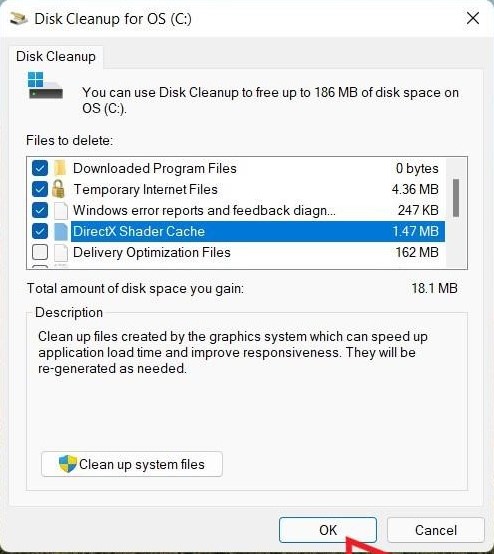 disk cleanup for os