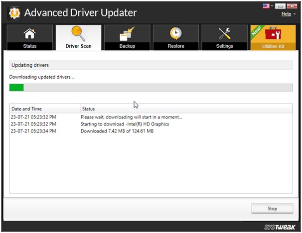 Downloading updated driver