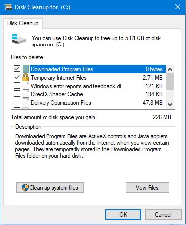 downloaded program files