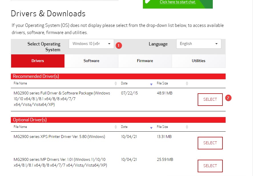 drivers and downlods