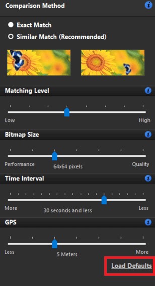 Duplicate Photos Fixer Pro comparison method