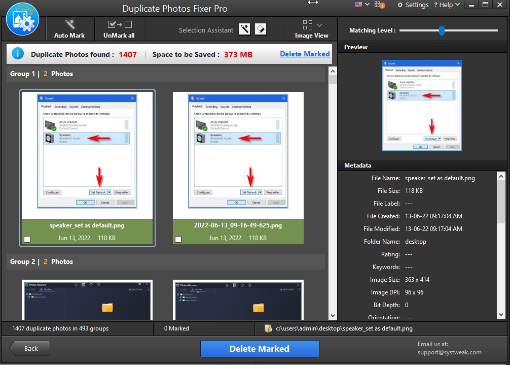 Duplicate Photos Fixer Pro scan selected drive