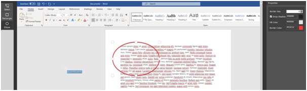 creates an ellipse on focusing area