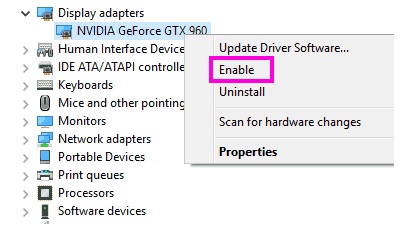 enable driver