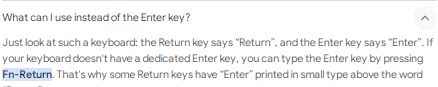 enter key alternate