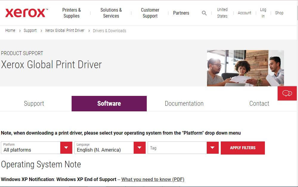 Fuji Xerox's official website
