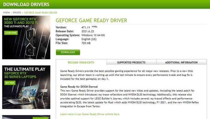 click Download button