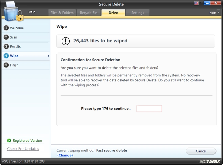 To change these settings use the “Settings” tab