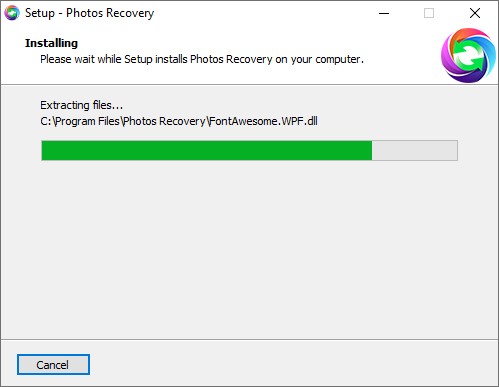 Wait for the installation process to finish. 