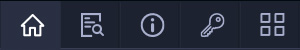 The top bar of the (Trial Version) user interface contains 5 icons: