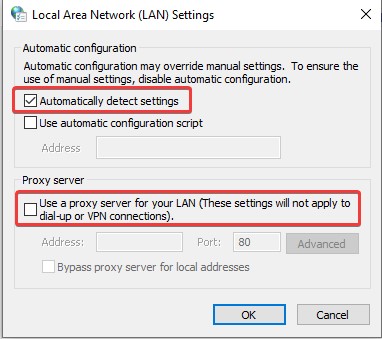 LAN settings