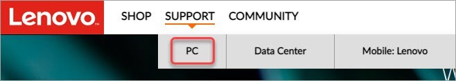 PC Option - Lenovo website