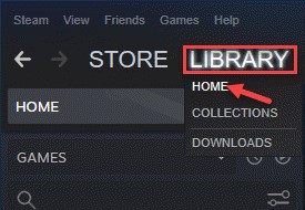 Click LIBRARY tab