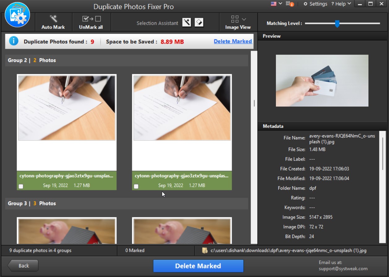 mark duplicate images