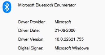 microsoft bluetooth enumerator