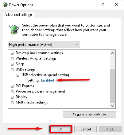 power option enabled