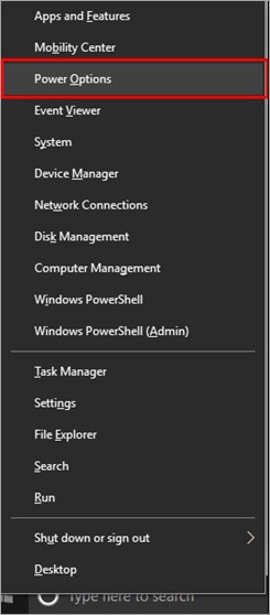 power option setting