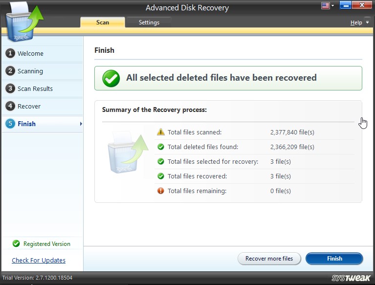 recover deleted file