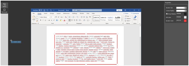 rectangle particular area