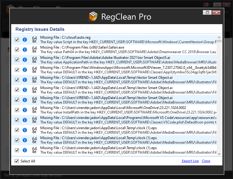 how to fix registry errors
