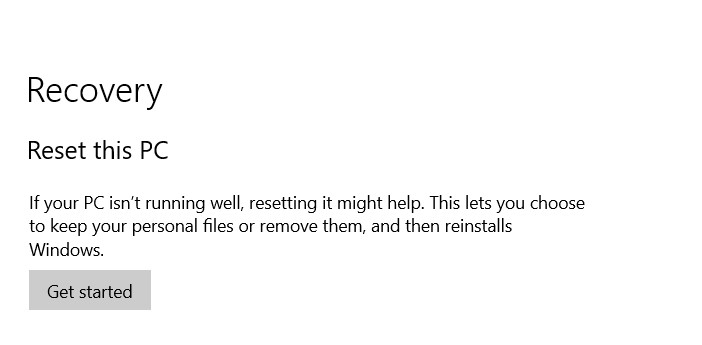 Click Get started button