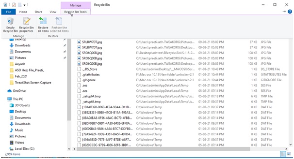 restore deleted file