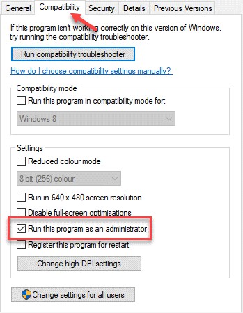 Select Compatibility option