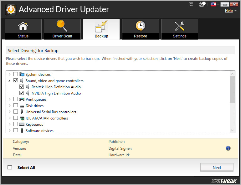 Backup Upgraded Drivers