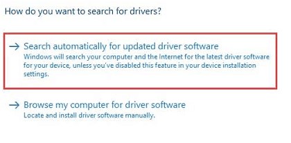 search driver automatically 